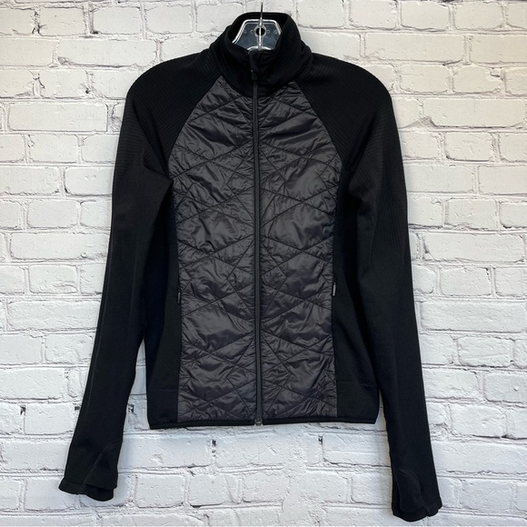 Athleta Insulated Flurry Primaloft Full Zip Quilted Jacket Black Sz M - Picture 4 of 16